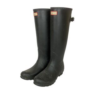 Hunter Original Black Waterproof Tall Rain Boots Womens US 9 UK 7 Adjustable